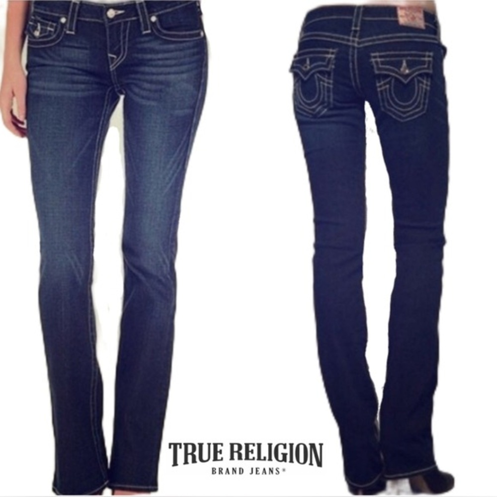 True Religion Billy Disco Crystal Button Bootcut Jeans – Size 25 - Picture 3 of 14